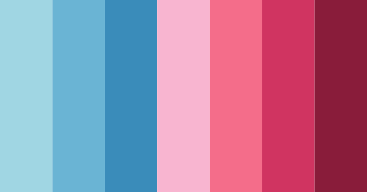 Download shades of blue green pink color palette PNG image (landscape)