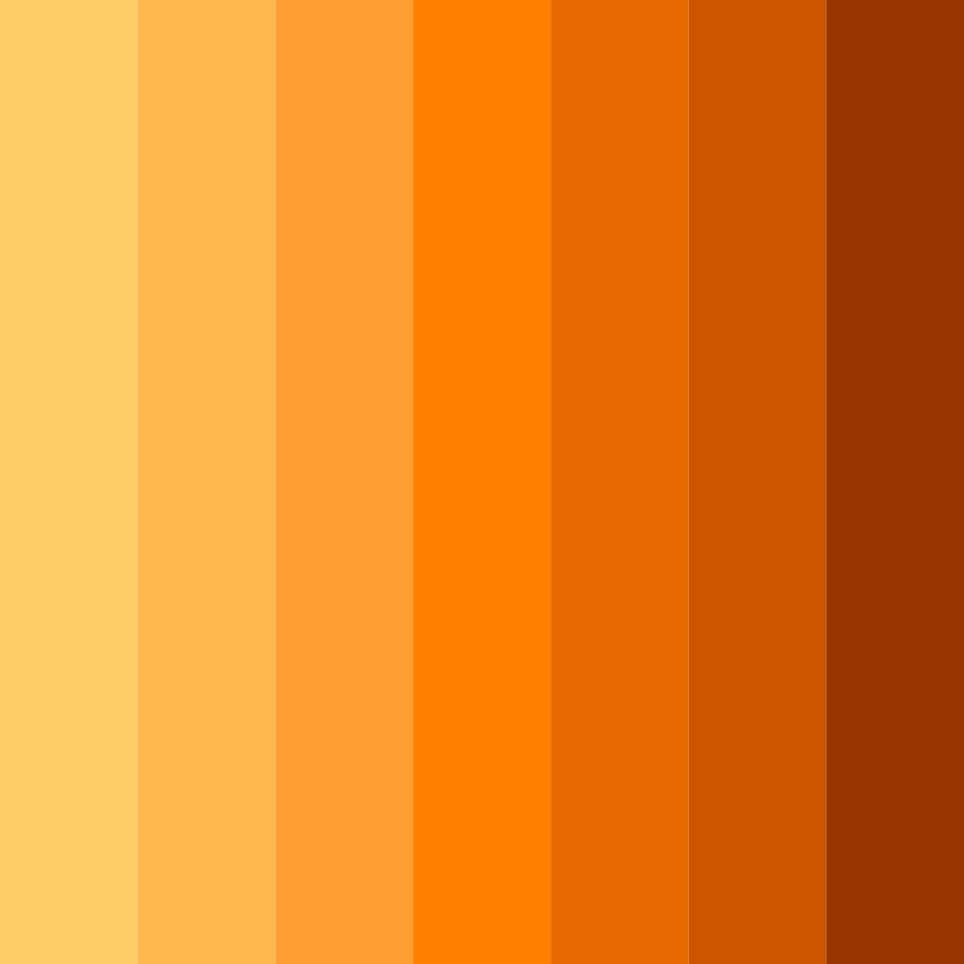 Download electric orange burst color palette PNG image (square)