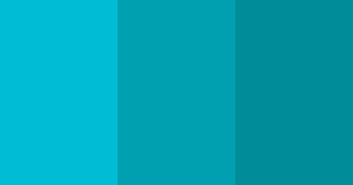 Download neon cyan shades color palette PNG image (landscape)