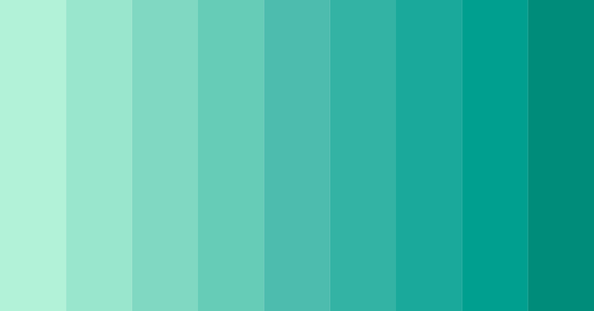 Download minty fresh color palette PNG image (landscape)