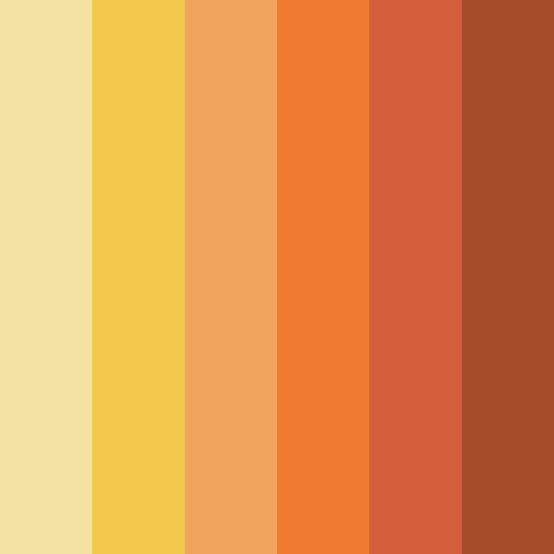 Download golden harvest sunset color palette PNG image (square)