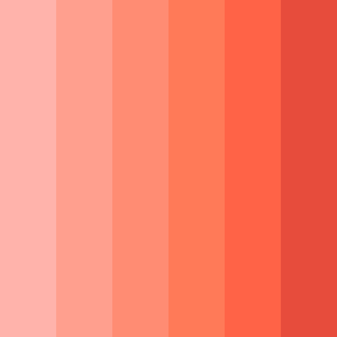 Download coral sunrise color palette PNG image (square)