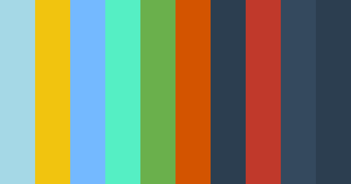Download earthy blue color palette PNG image (landscape)