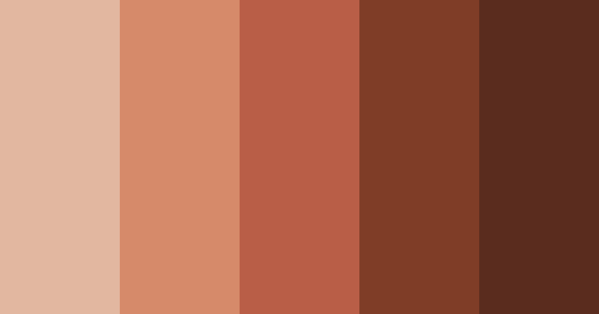 Download copper earthtones color palette PNG image (landscape)