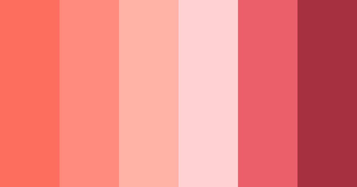 Download coral blossom symphony color palette PNG image (landscape)