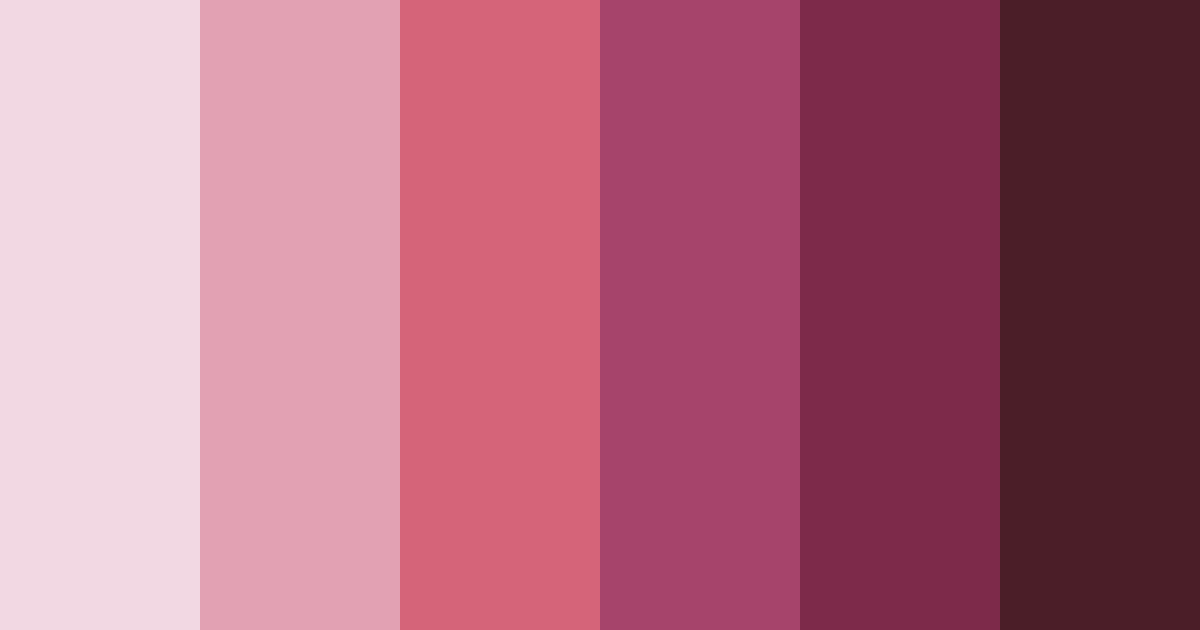 Download shades of raspberry color palette PNG image (landscape)