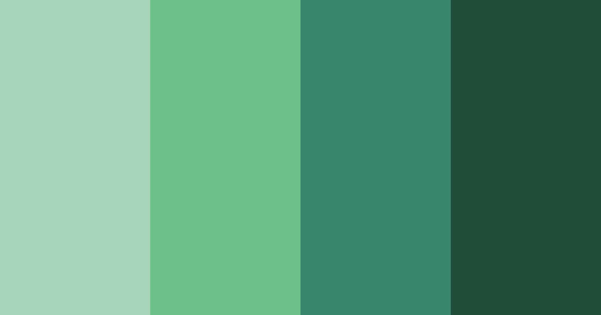 Download dark green serenity color palette PNG image (landscape)