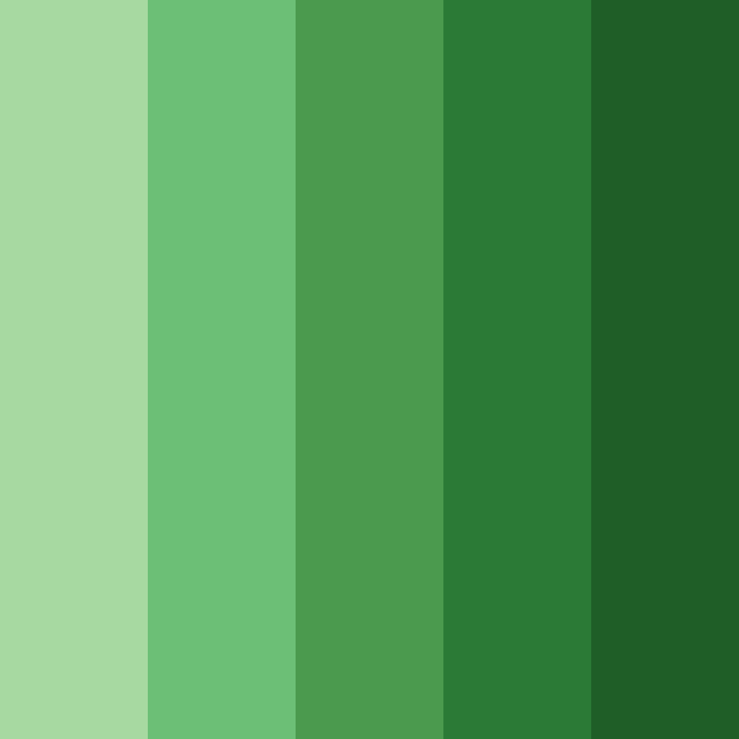 Download shades of palm green color palette PNG image (square)
