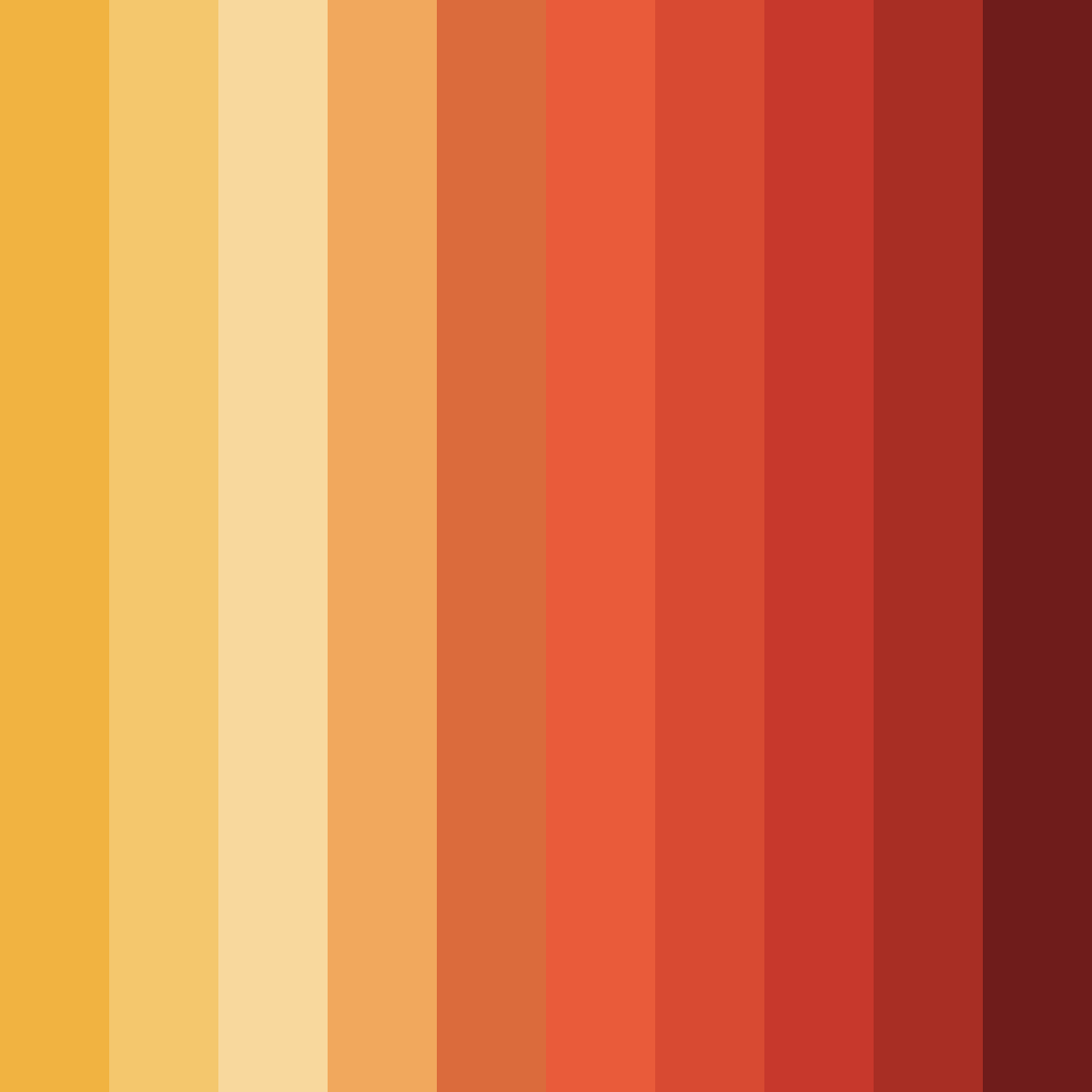 Download warm sunset color palette PNG image (square)