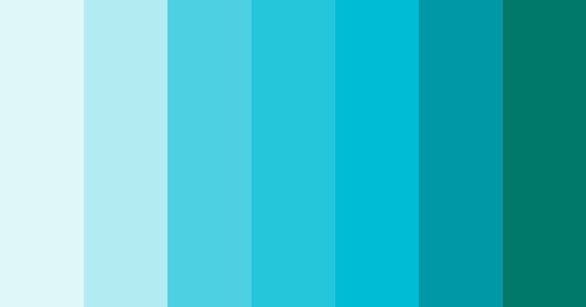 Download tropical surf serenity color palette PNG image (landscape)