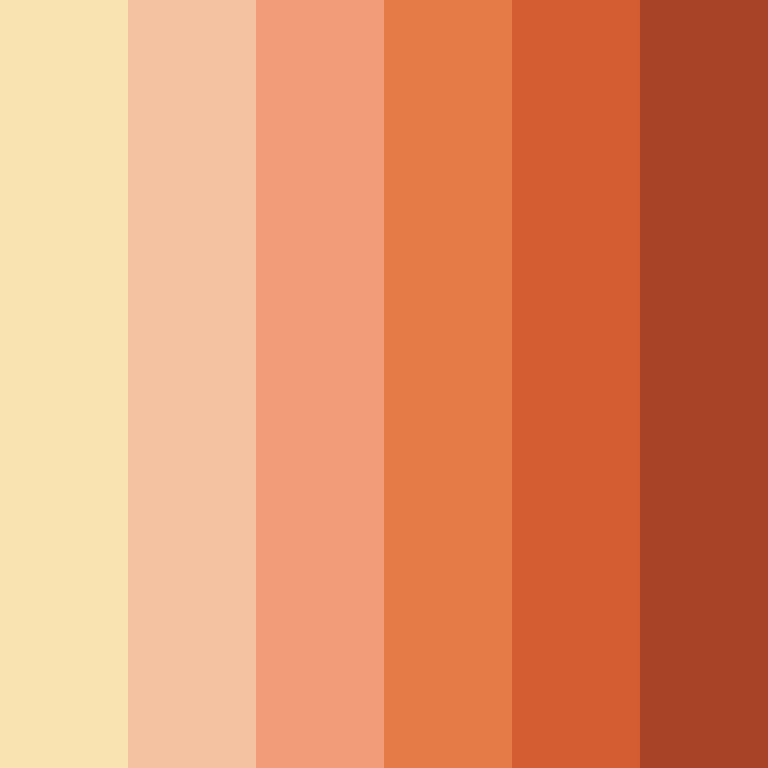 Download terracotta sunset color palette PNG image (square)
