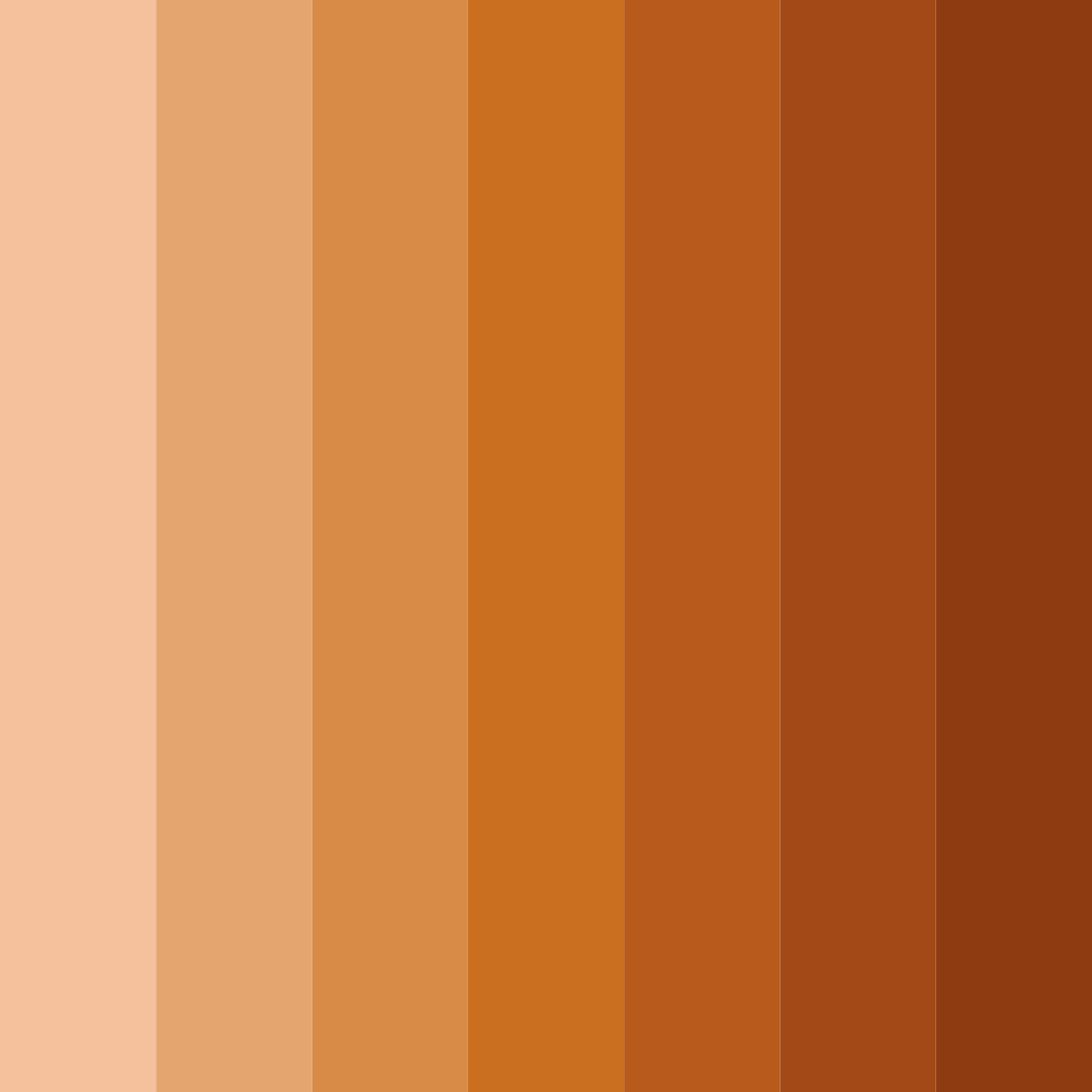 Download copper sunset color palette PNG image (square)