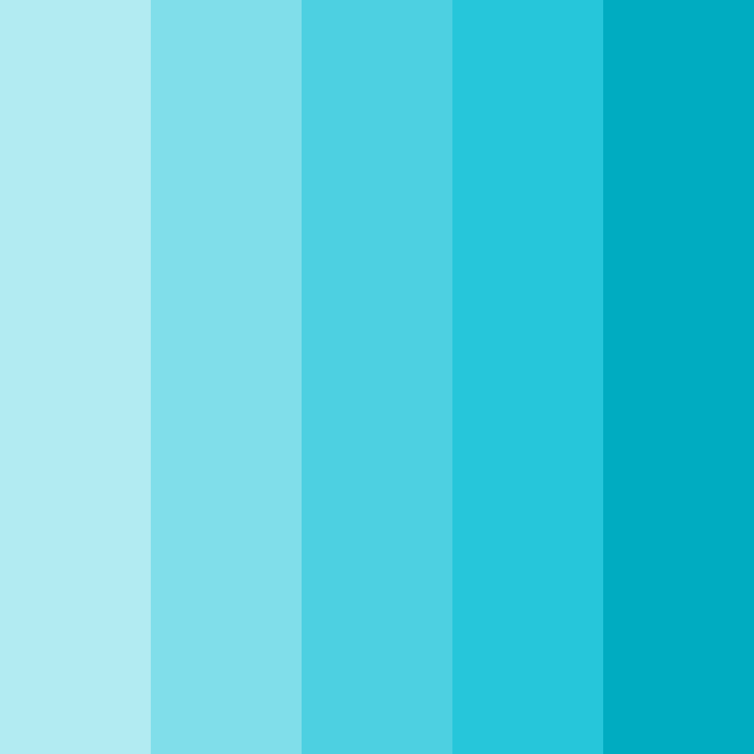 Download aqua cyan bliss color palette PNG image (square)