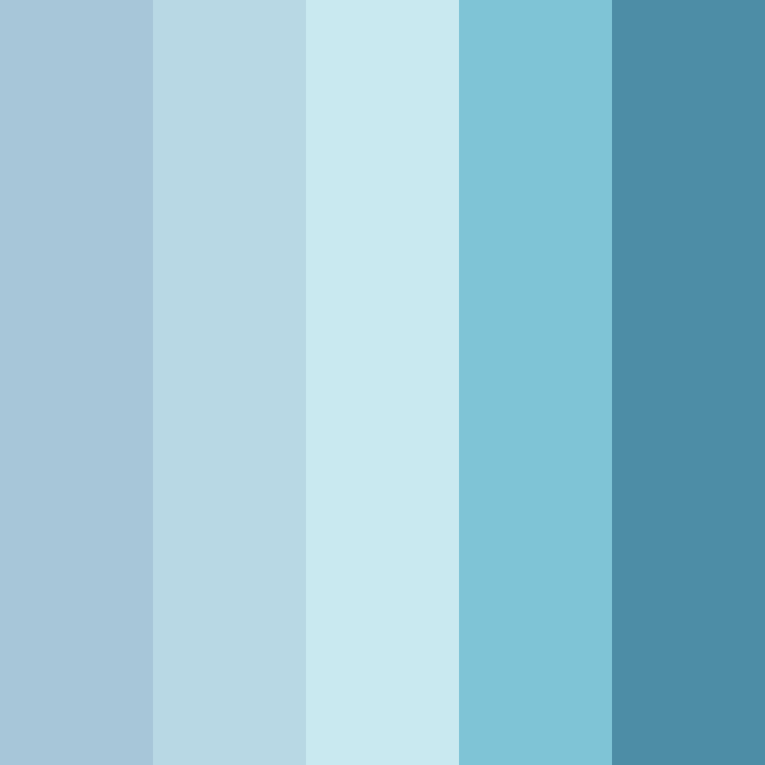 Download serene waterscape color palette PNG image (square)