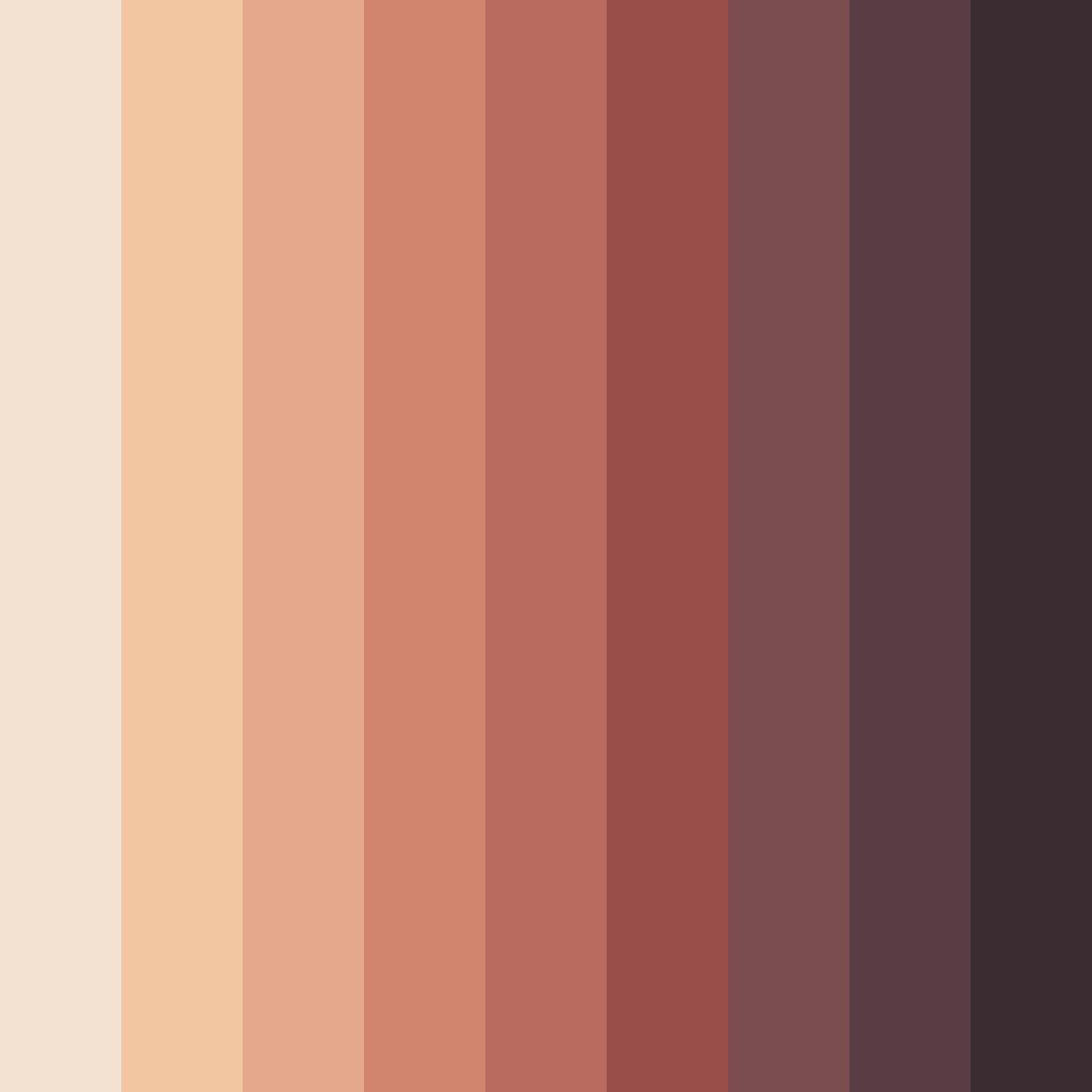 Download warm terracotta color palette PNG image (square)
