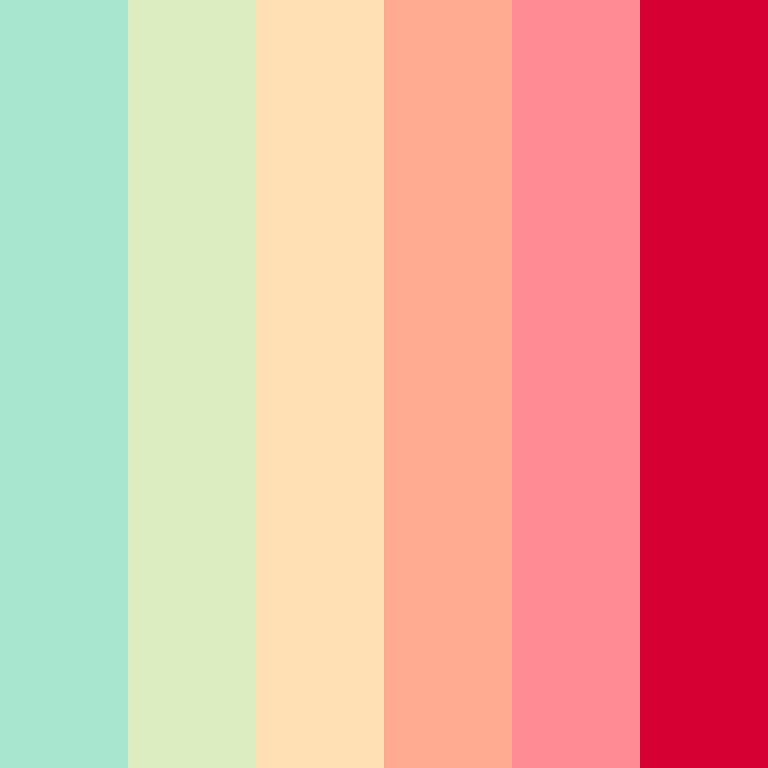 Download tropical green color palette PNG image (square)
