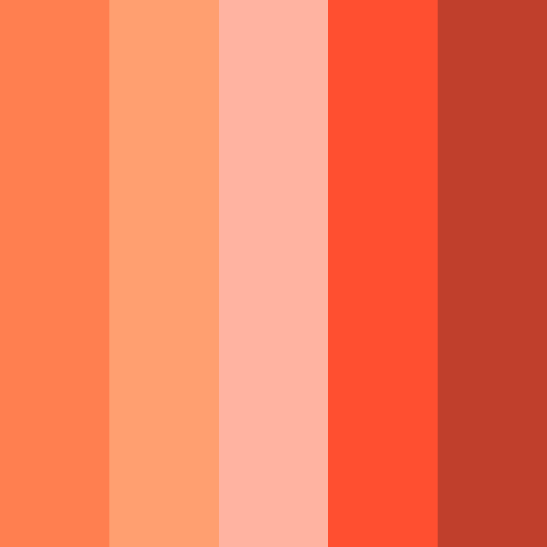 Download tropical sunset color palette PNG image (square)