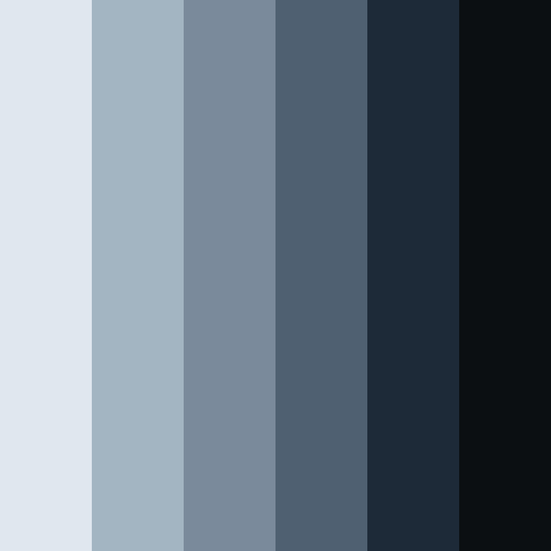 Download blue night color palette PNG image (square)