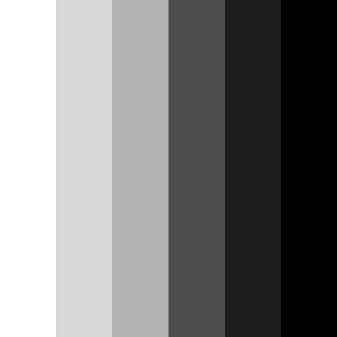 Download shades of black and white color palette PNG image (square)