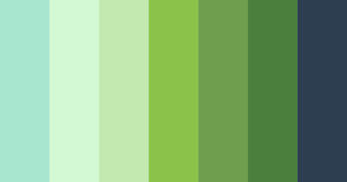 Download shades of green black color palette PNG image (landscape)
