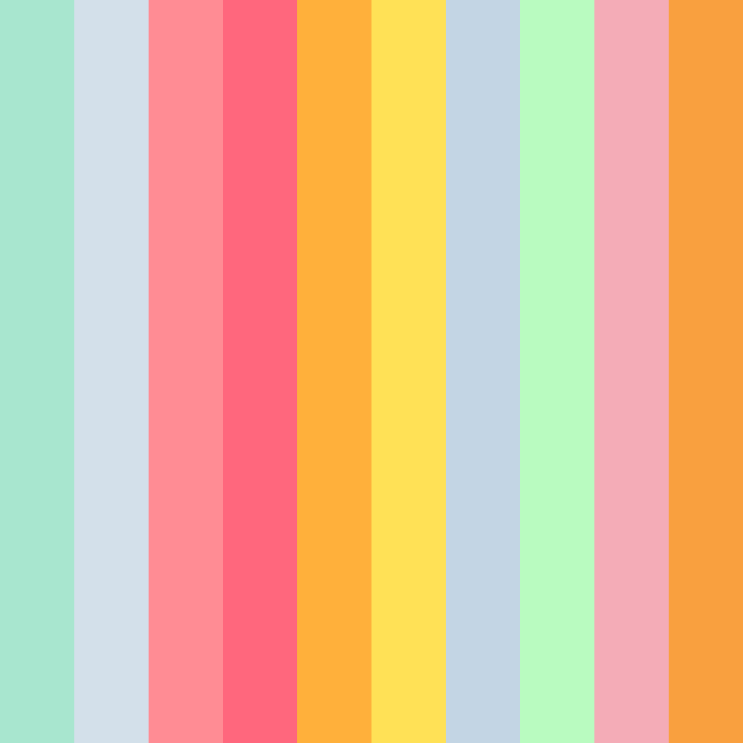 Download pastel shades of green color palette PNG image (square)