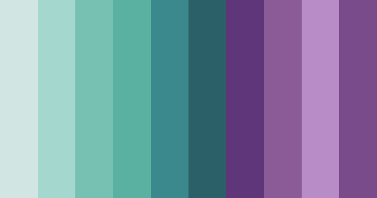 Download emerald purples color palette PNG image (landscape)