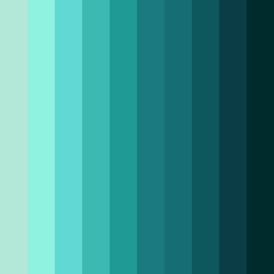 Download emerald blue sea color palette PNG image (square)