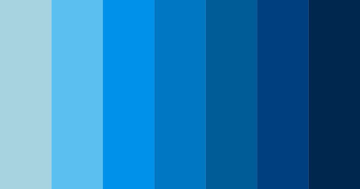 Download vibrant blue ocean color palette PNG image (landscape)