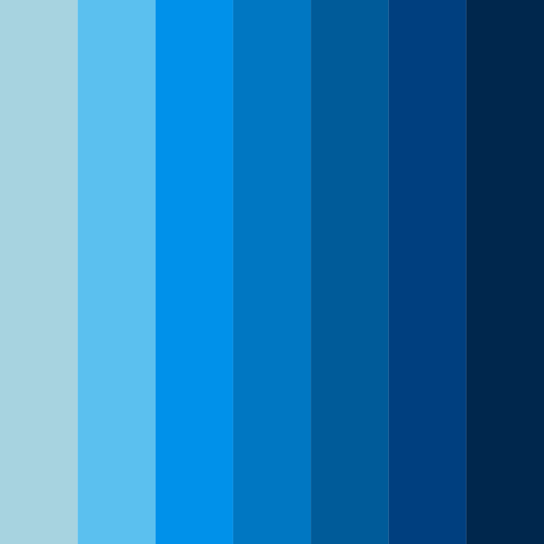 Download vibrant blue ocean color palette PNG image (square)