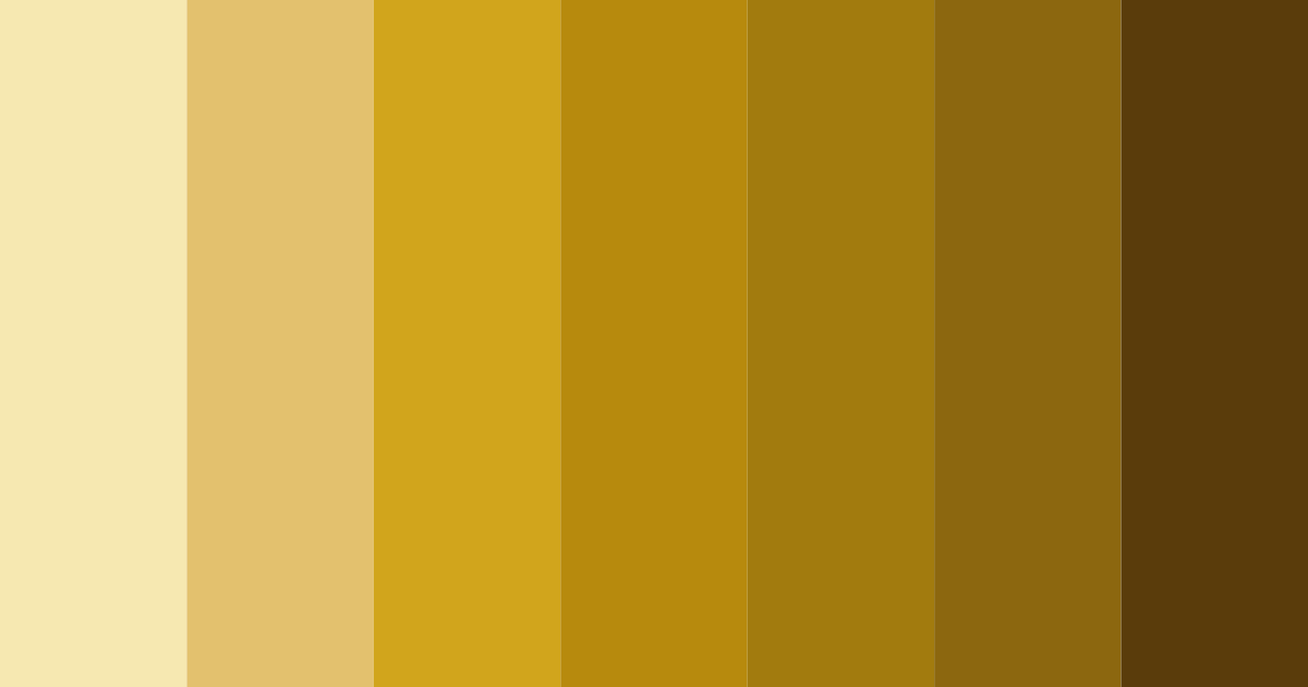Download golden shades color palette PNG image (landscape)