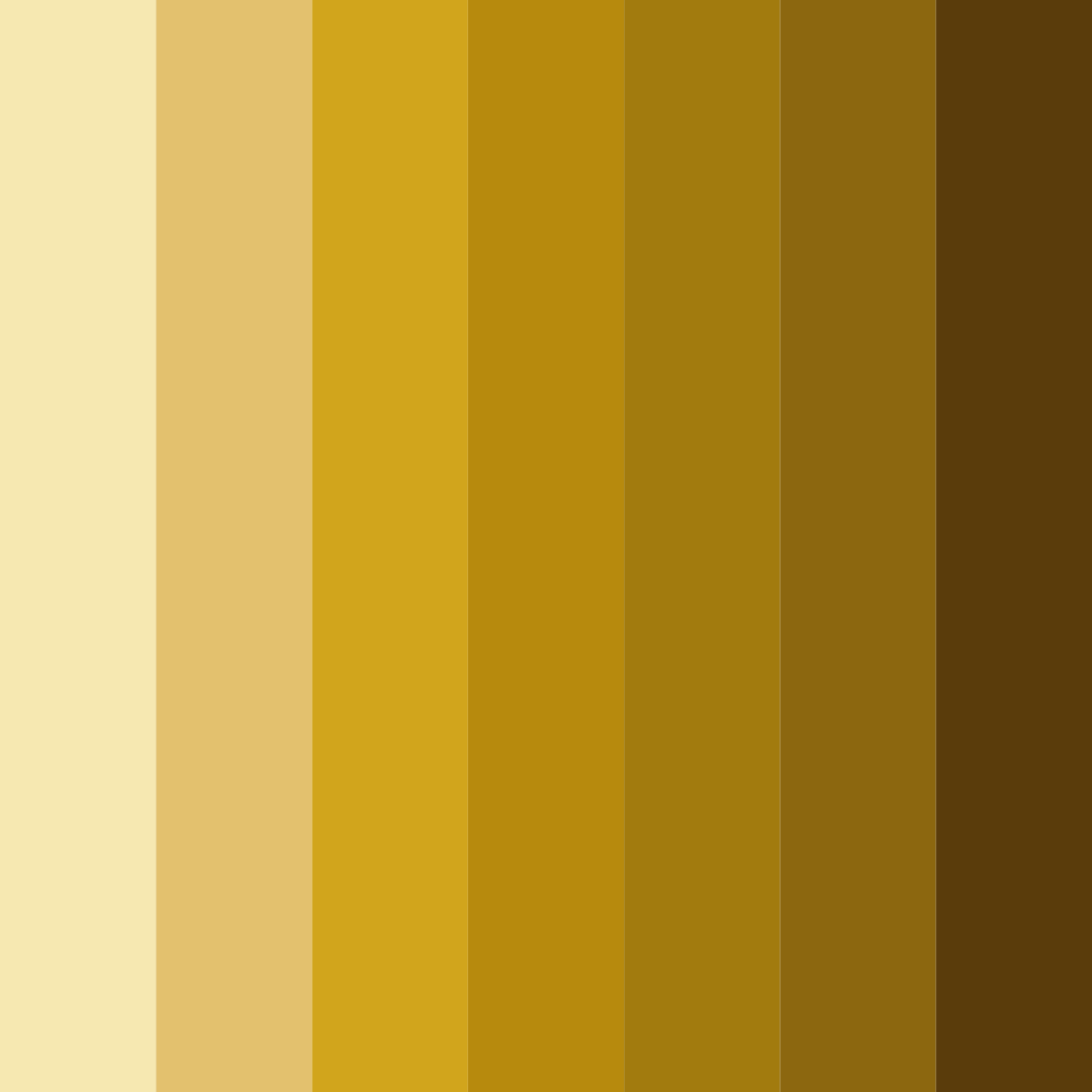 Download golden shades color palette PNG image (square)