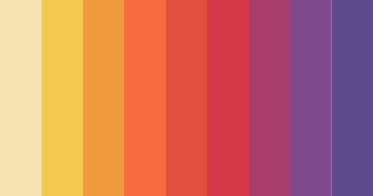 Download warm shades of orange color palette PNG image (landscape)