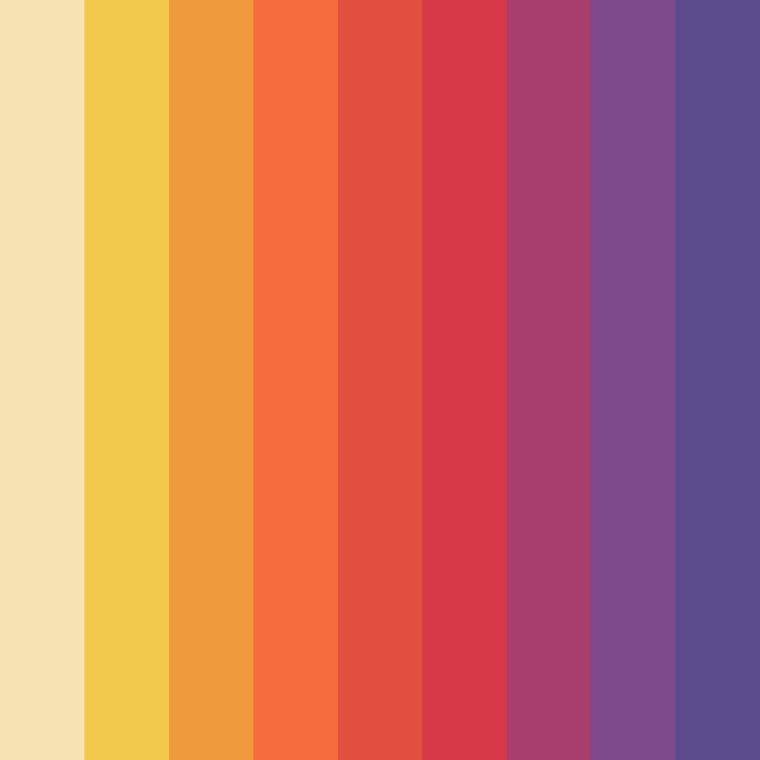 Download warm shades of orange color palette PNG image (square)