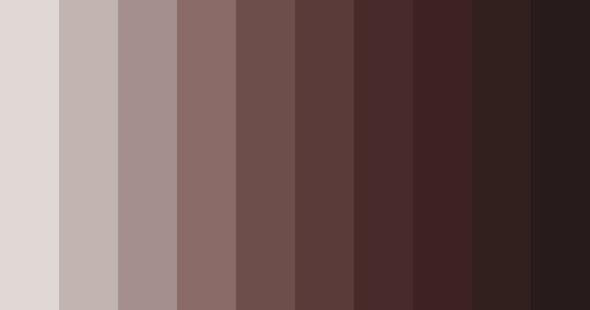 Download brown shades color palette PNG image (landscape)