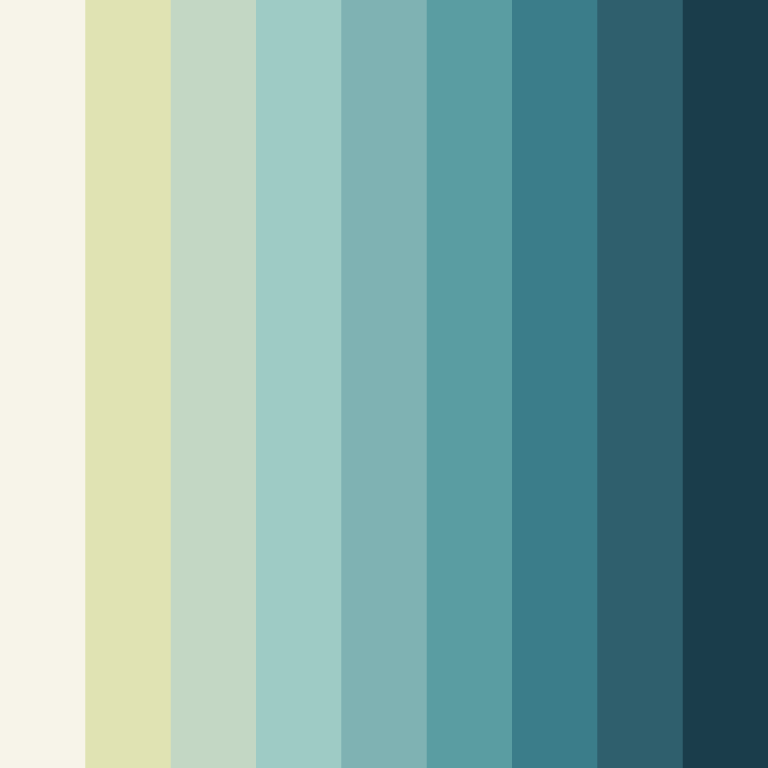 Download serene waterscape color palette PNG image (square)
