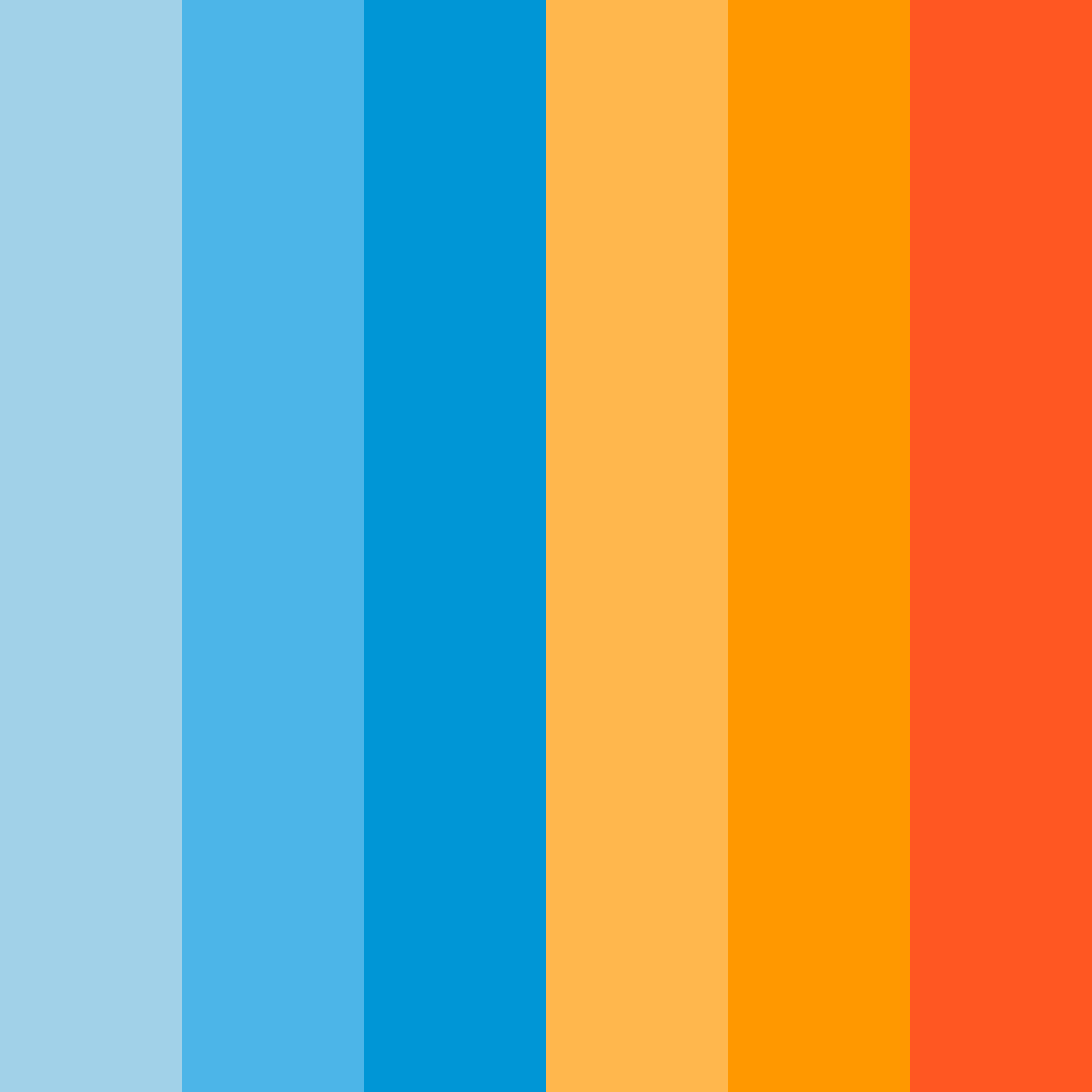 Download tropical sunset breeze color palette PNG image (square)