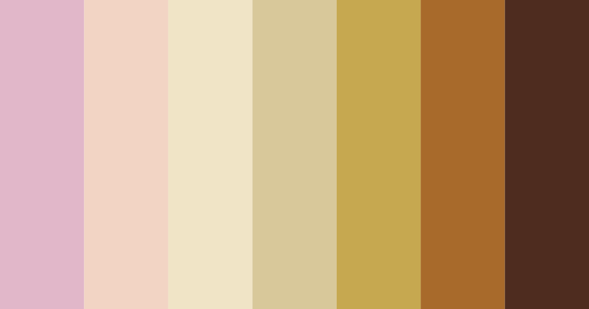 Download warm earthy tones color palette PNG image (landscape)