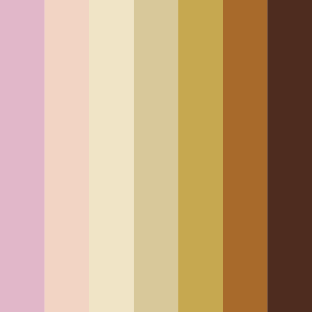 Download warm earthy tones color palette PNG image (square)