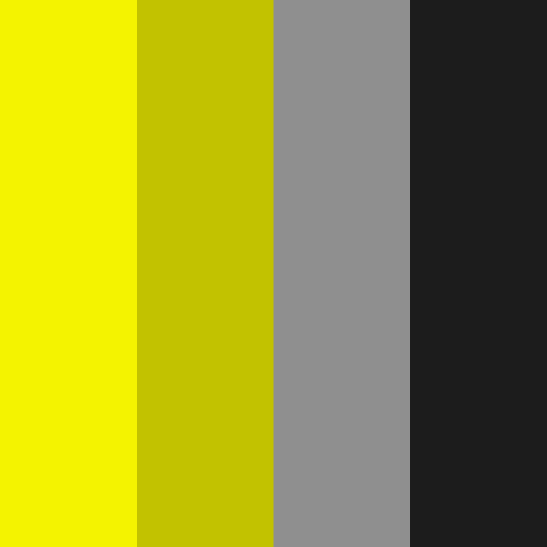 Download neon yellow and black color palette PNG image (square)