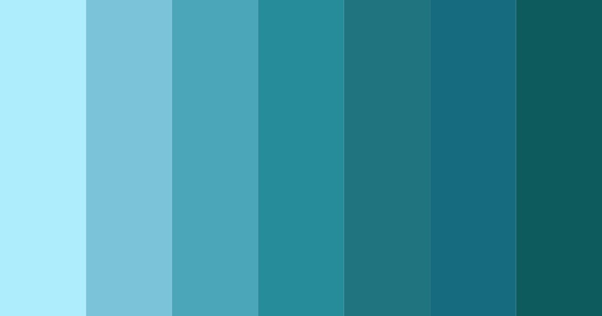 Download cyan twilight color palette PNG image (landscape)
