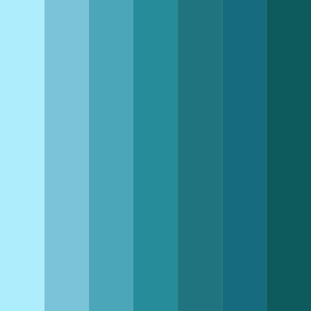 Download cyan twilight color palette PNG image (square)