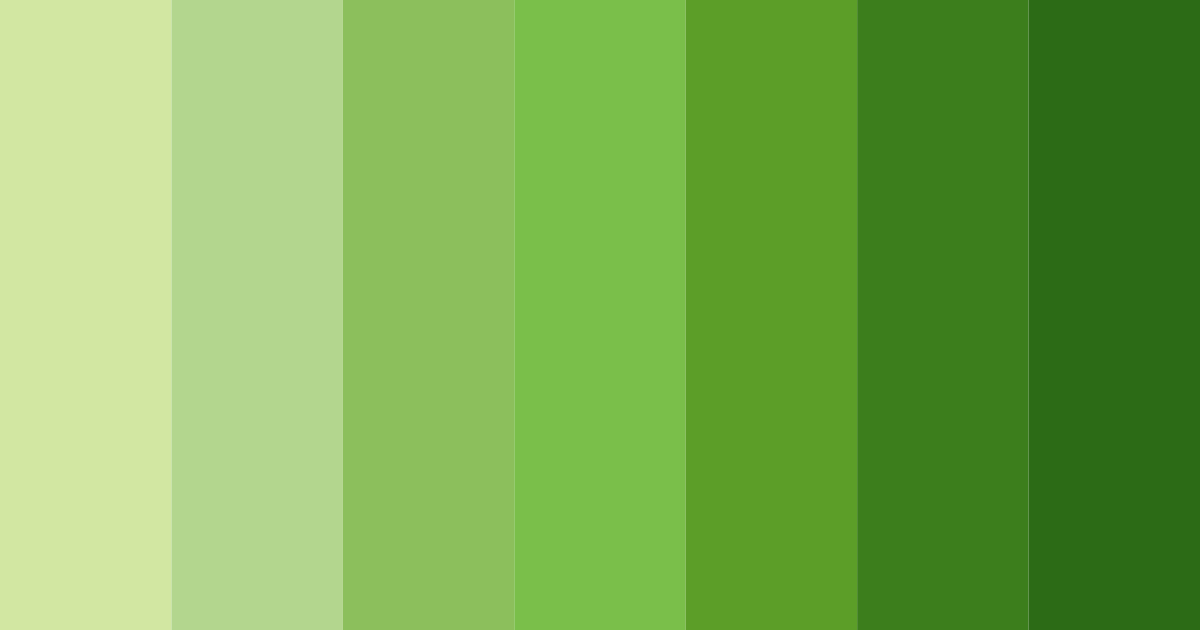 Download lively leafy greens color palette PNG image (landscape)