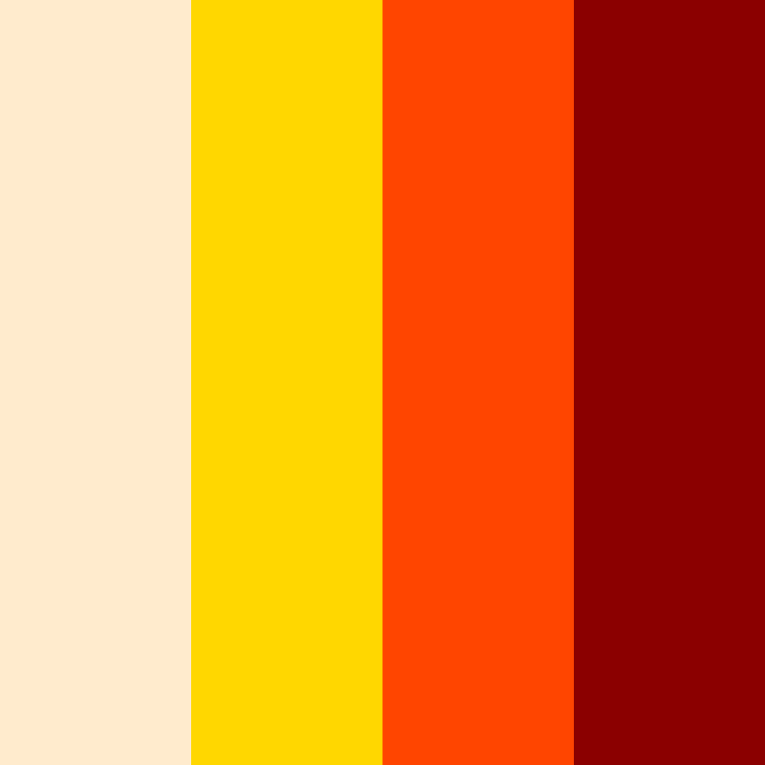 Download sunset ember glow color palette PNG image (square)