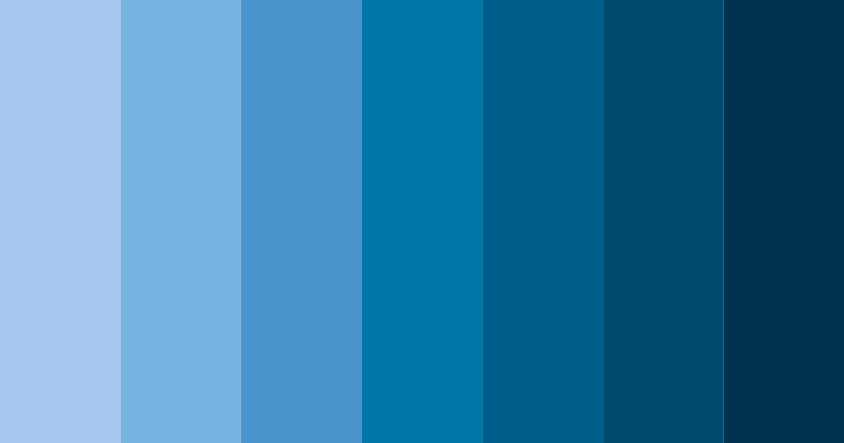 Download celestial blue shades color palette PNG image (landscape)