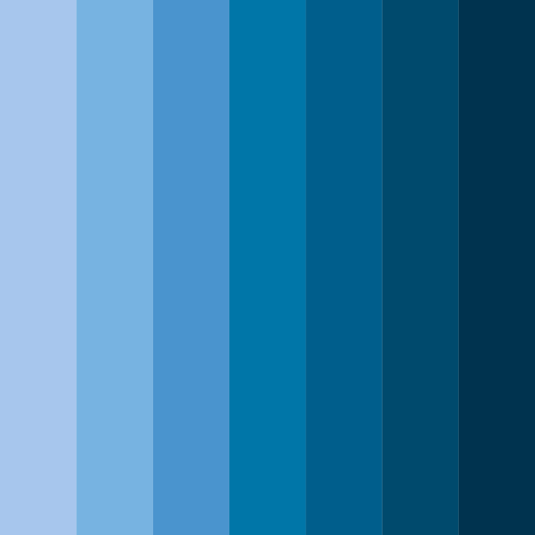 Download celestial blue shades color palette PNG image (square)