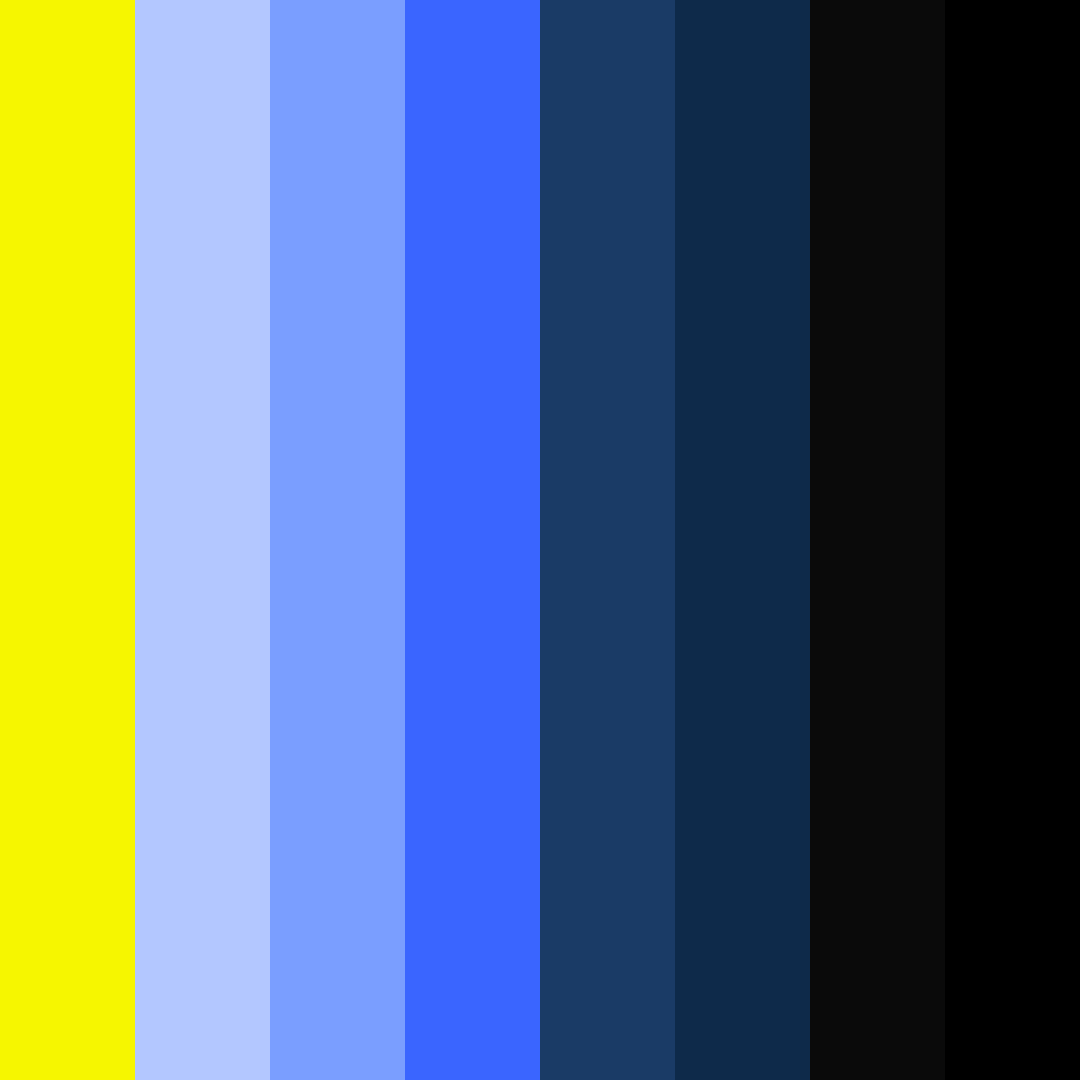 Download neon blue black color palette PNG image (square)