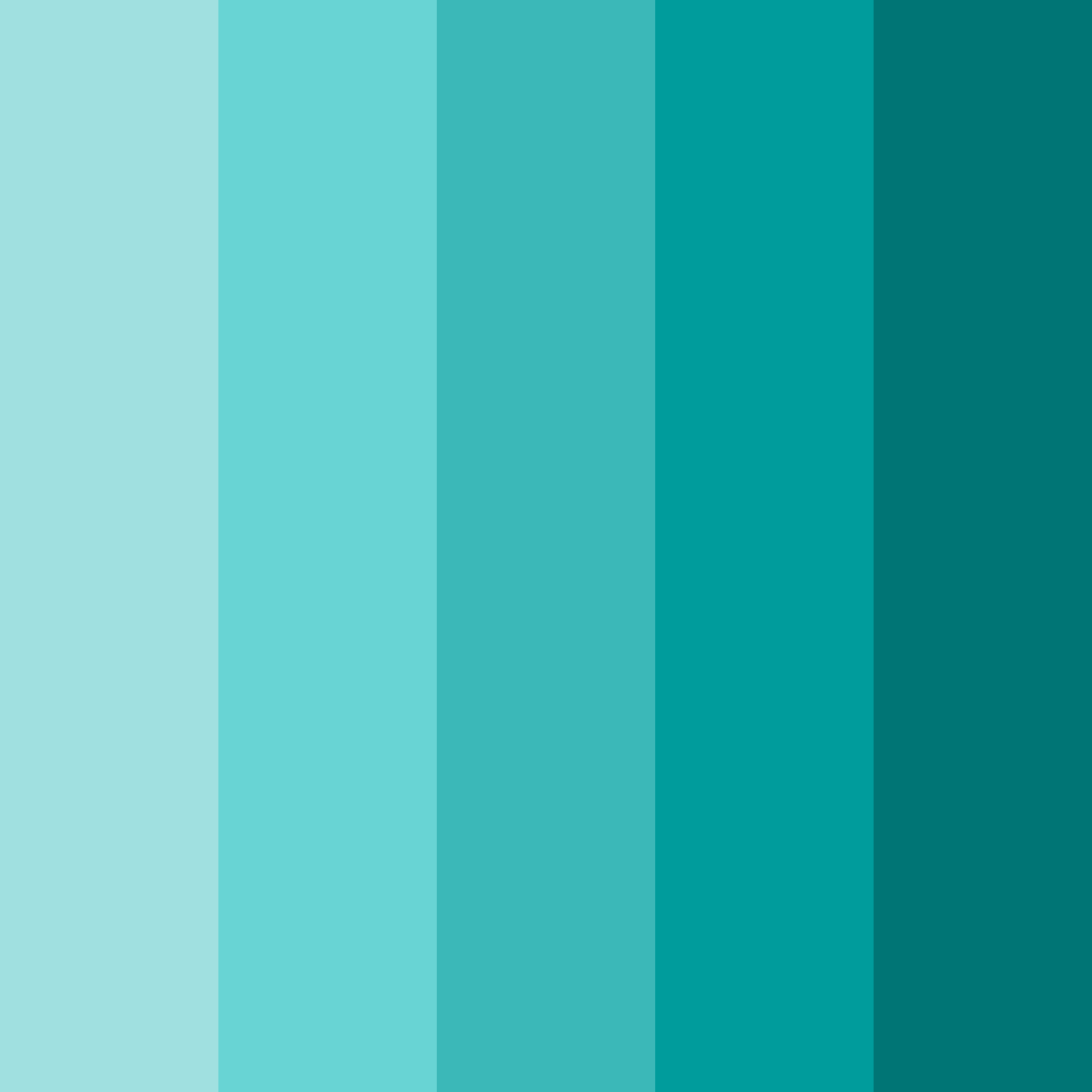 Download shades of cyan color palette PNG image (square)