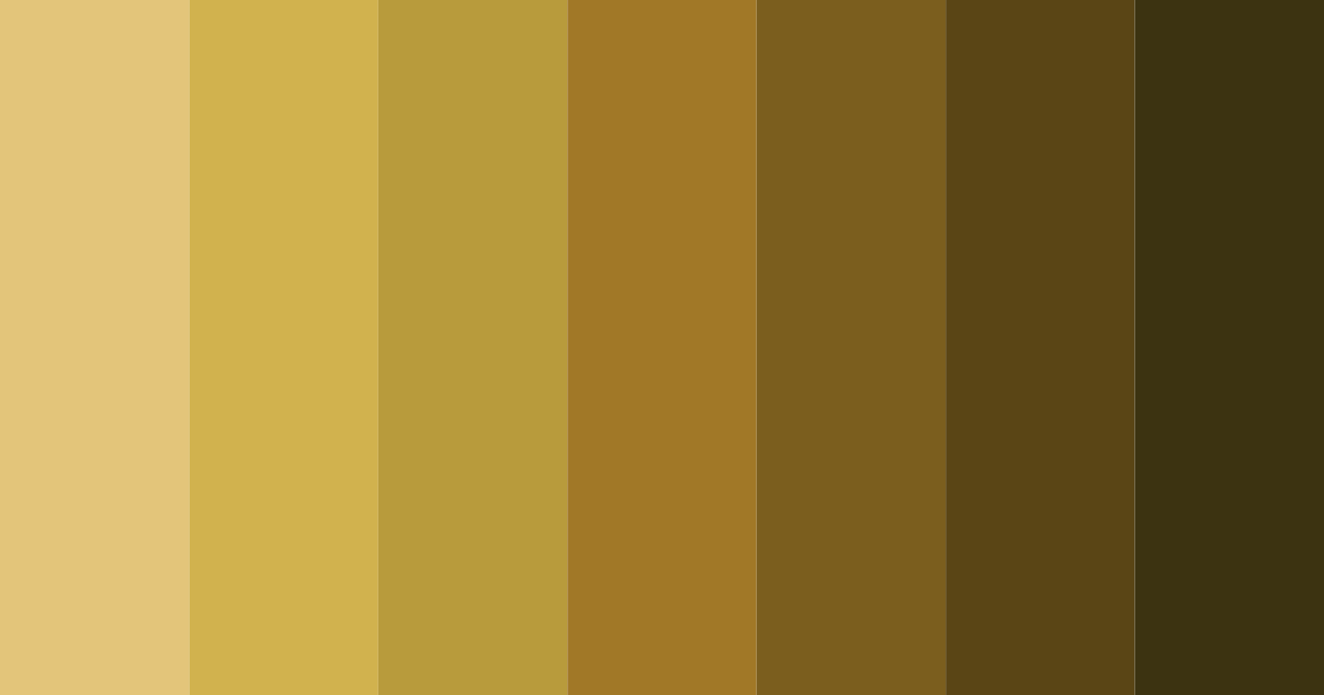 Download dark mustard shades color palette PNG image (landscape)
