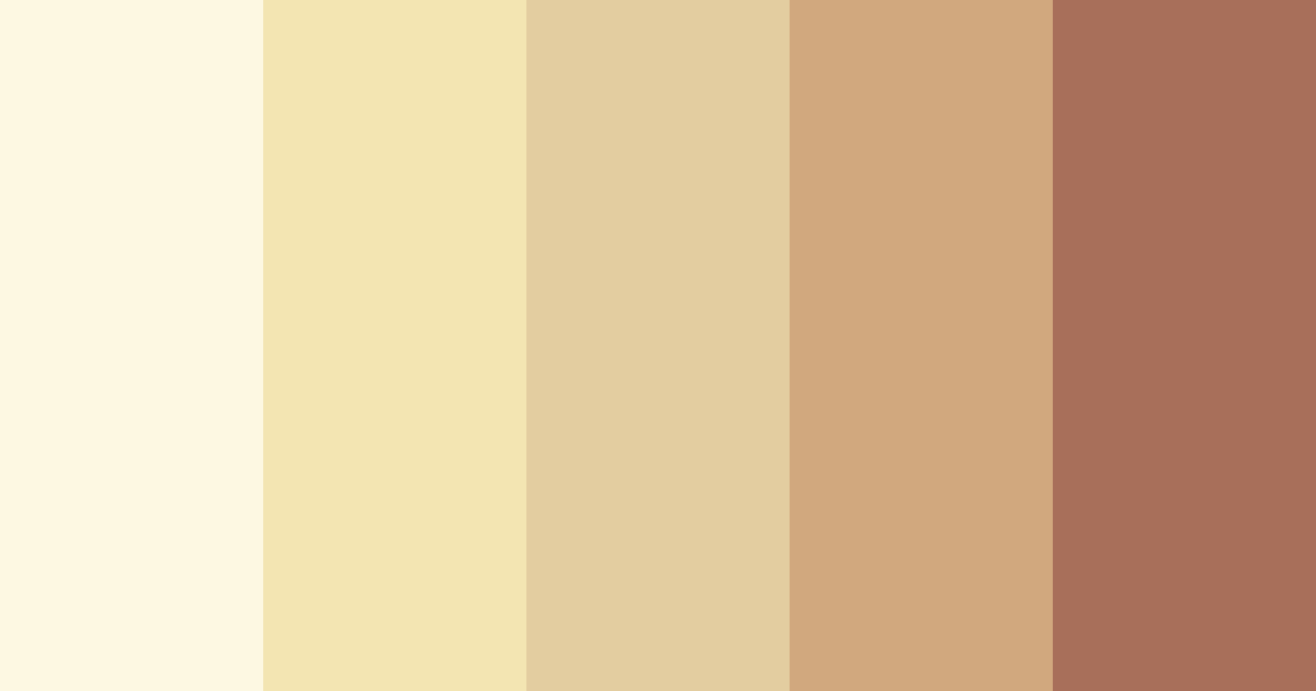 Download creamy beige color palette PNG image (landscape)