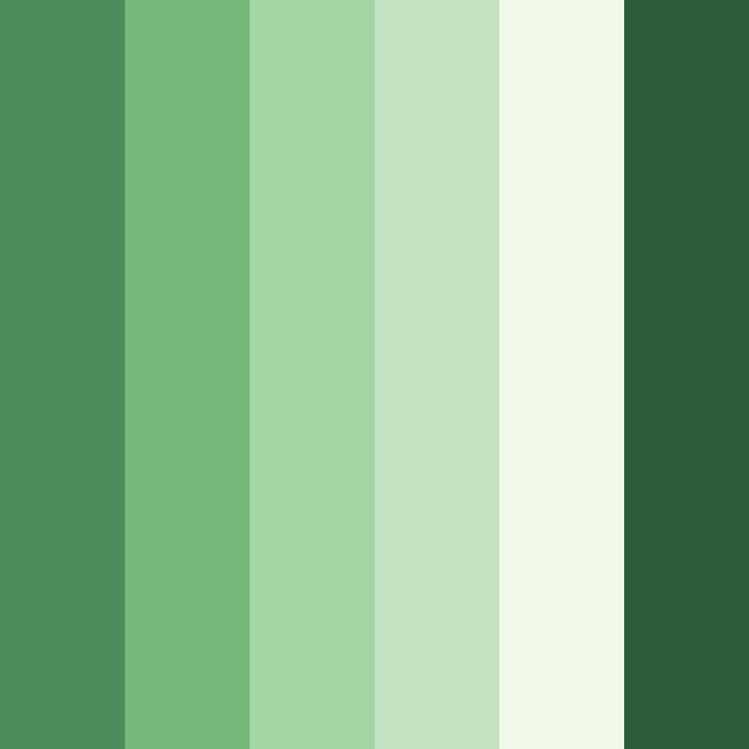 Download shades of green color palette PNG image (square)